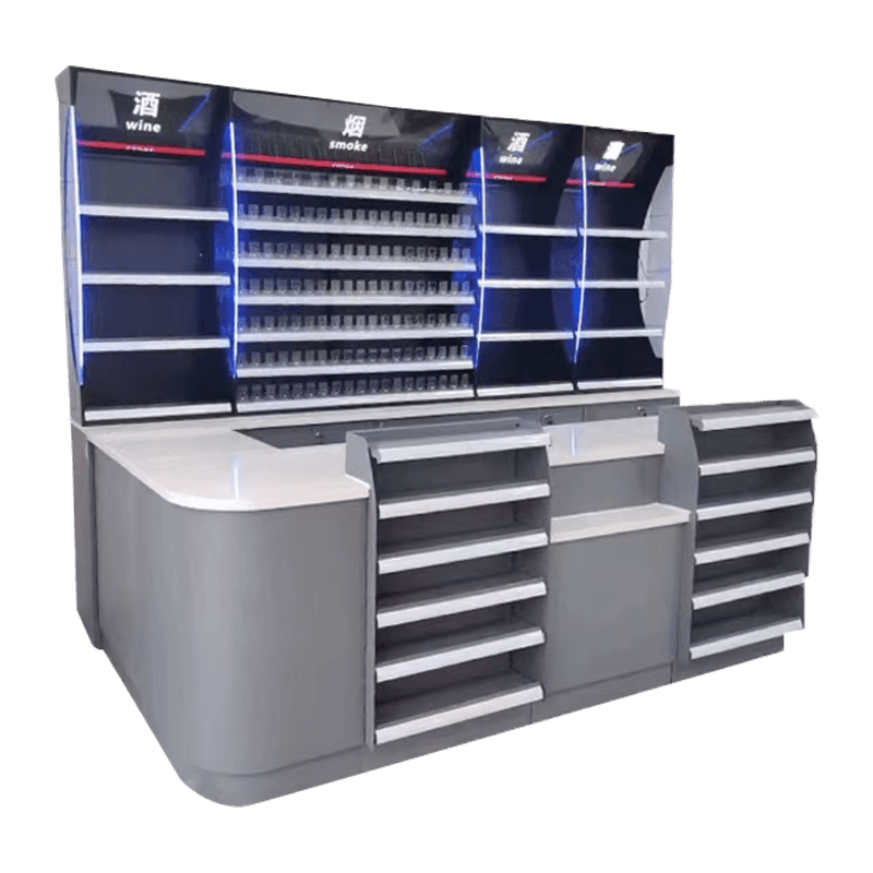 Smart Kasse-utstillingsskap i nærbutikken