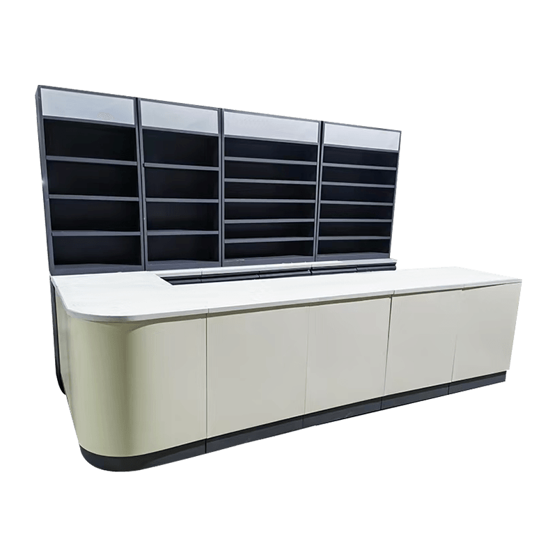 Oppbevaring med høy kapasitet Kassedisker i nærbutikker